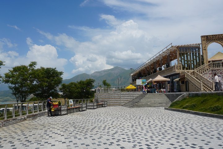 Sun Heliocomplex Charvak Lake Chimgan and Amirsoy Mountains